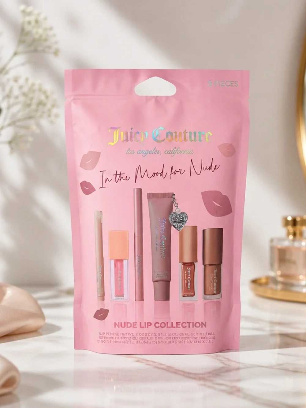 Juicy Couture In the Mood for Nude Lip Collection 5 Pc Set New